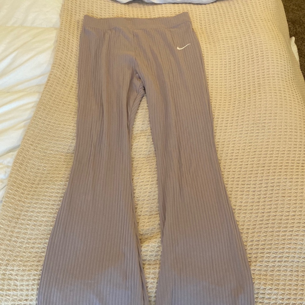Nike ribbed flare pants